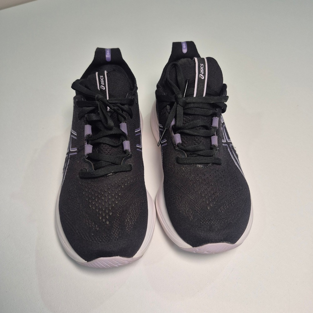 Asics Gel-Nimbus 26 Women Running Shoes Black Purple Sneakers - Picture 2 of 10